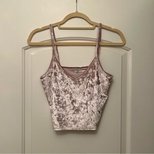 Urban Outfitters Suede Cropped Tank Top